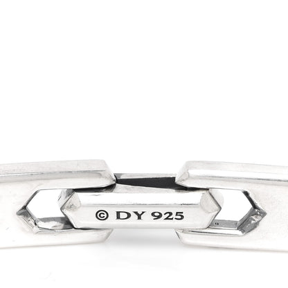 David Yurman Sterling Silver Black Diamond Mens Waves ID Link Bracelet 4 of 4