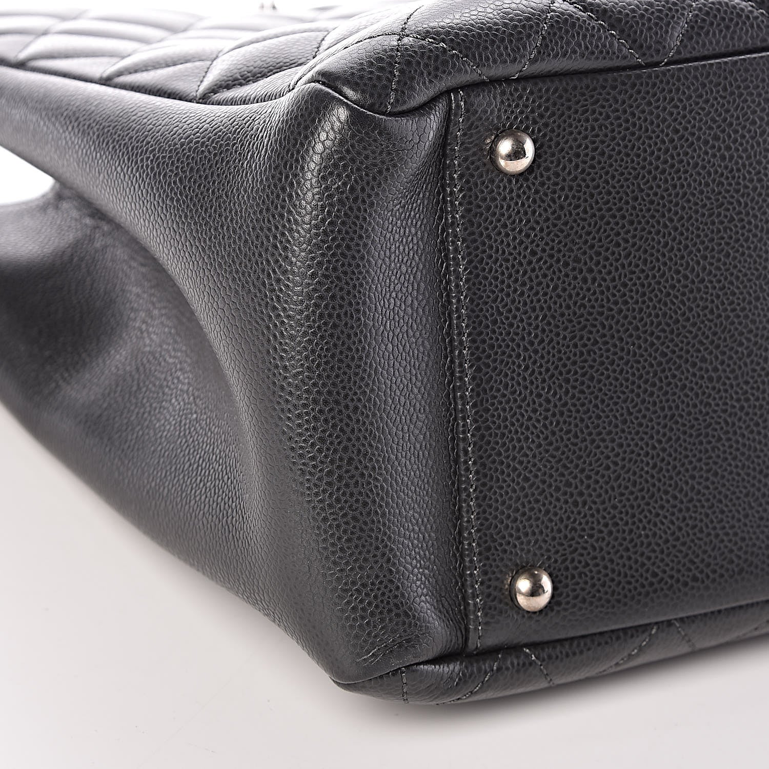 Chanel Caviar Quilted XL Grand Shopping Tote GST Dark Grey 8 of 11