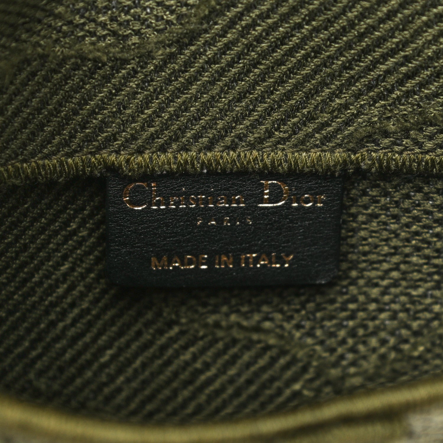 Christian Dior Canvas Embroidered Camouflage Saddle Belt Bag Green 6 of 11