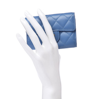 Chanel Lambskin Quilted 4 Key Holder Blue 2 of 7