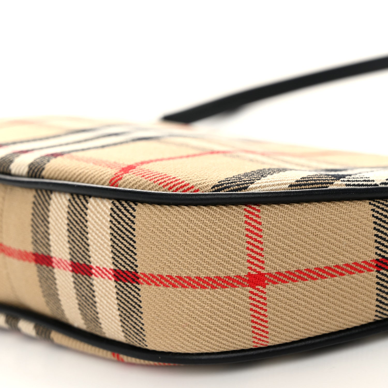 Burberry Vintage Check Calfskin Olympia Slim Pouch Archive Beige