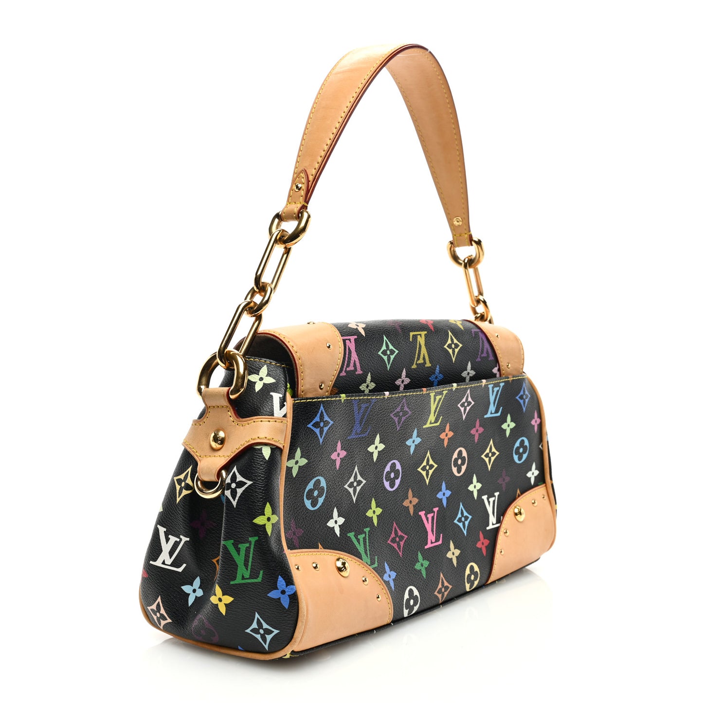LOUIS VUITTON Monogram Multicolor Beverly MM Black