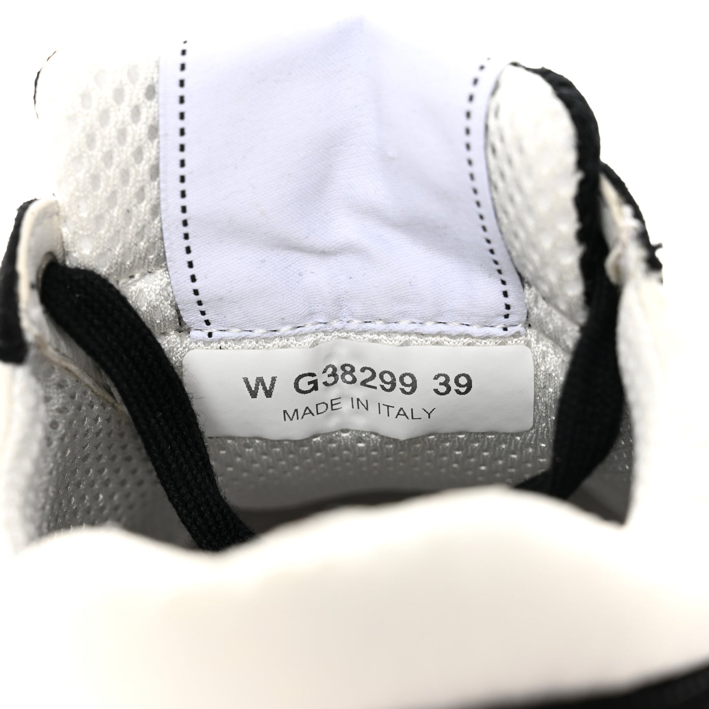 Mesh Suede Grained Calfskin Womens CC Sneakers 39 Black White