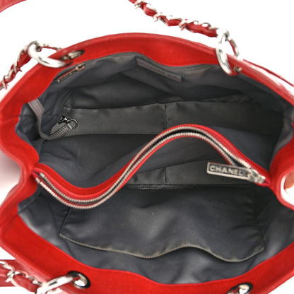 Chanel Caviar Quilted Grand Shopping Tote GST Red 5 of 11