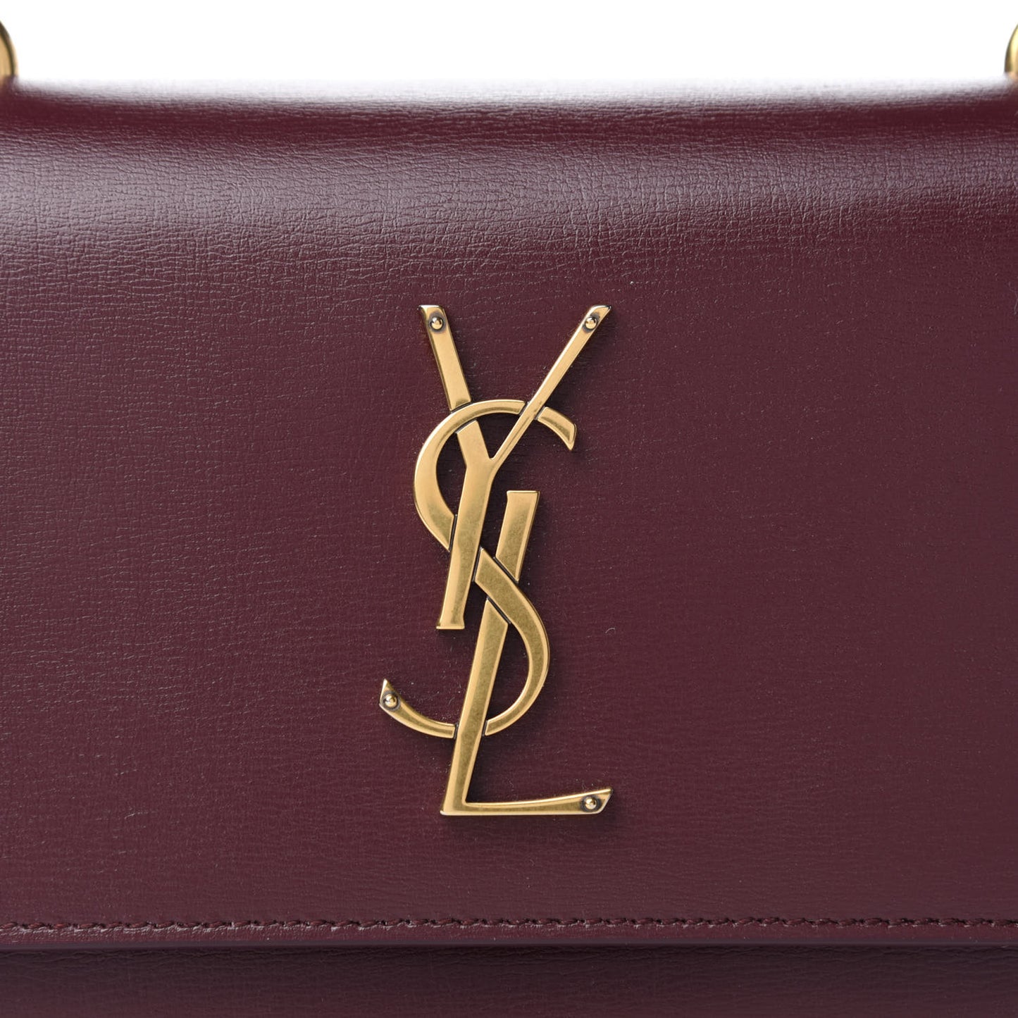 Calfskin Monogram Sunset Chain Wallet New Red