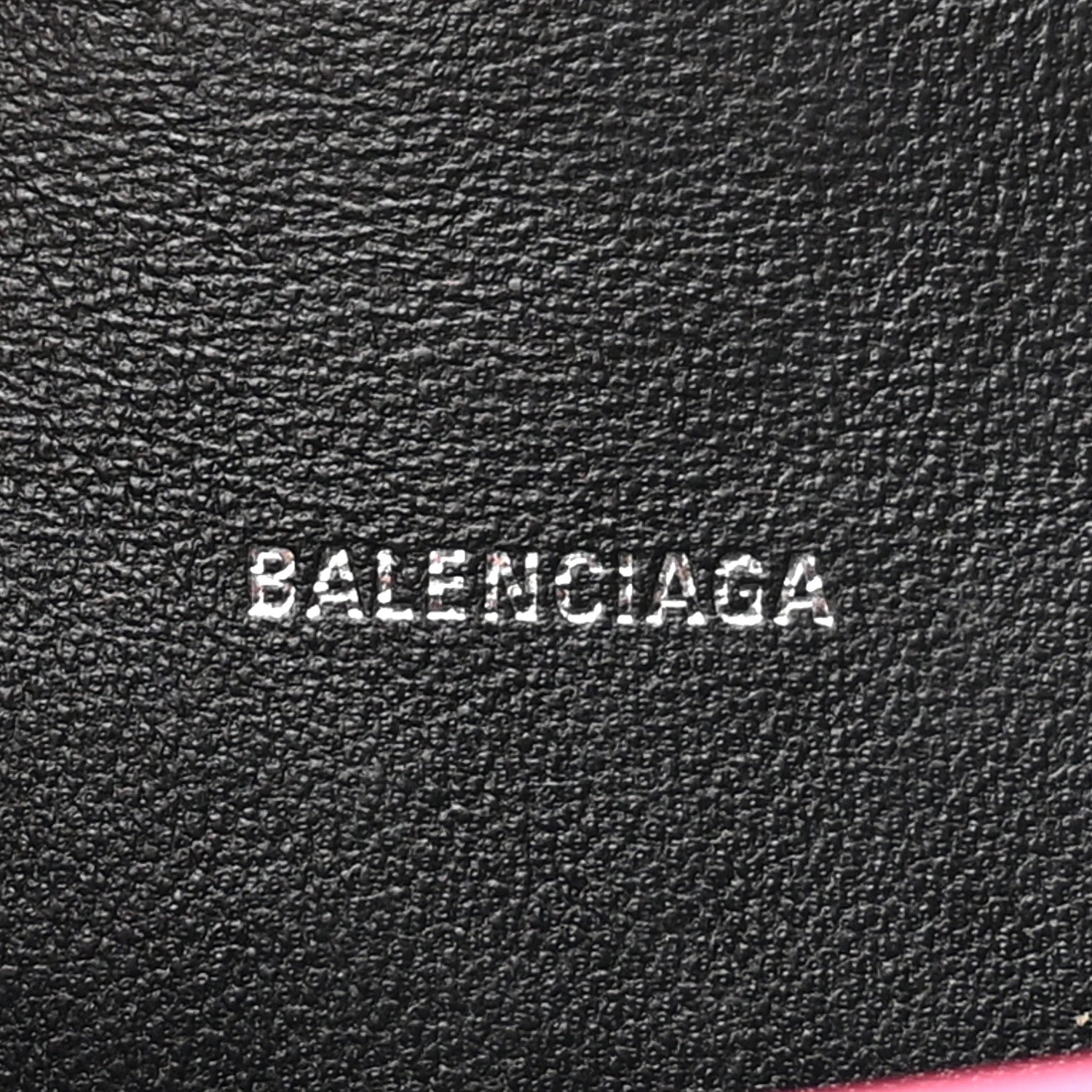 Balenciaga Metallic Shiny Calfskin Crocodile Embossed Hourglass Top Handle Bag XS Pink 6 of 11