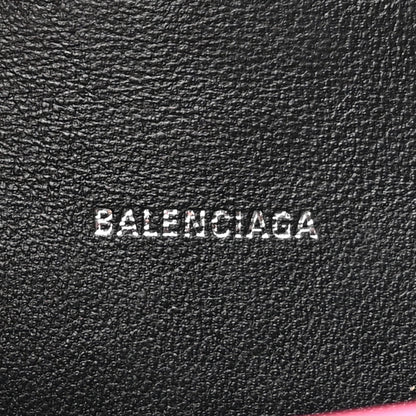 Balenciaga Metallic Shiny Calfskin Crocodile Embossed Hourglass Top Handle Bag XS Pink 6 of 11