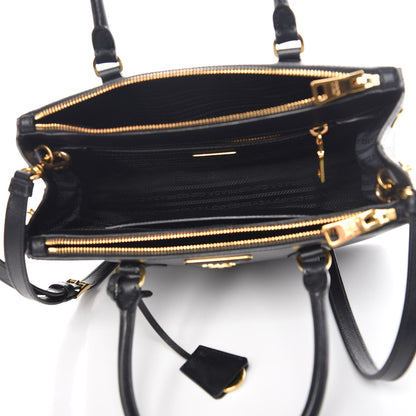 Prada Saffiano Small Galleria Double Zip Tote Black 5 of 16