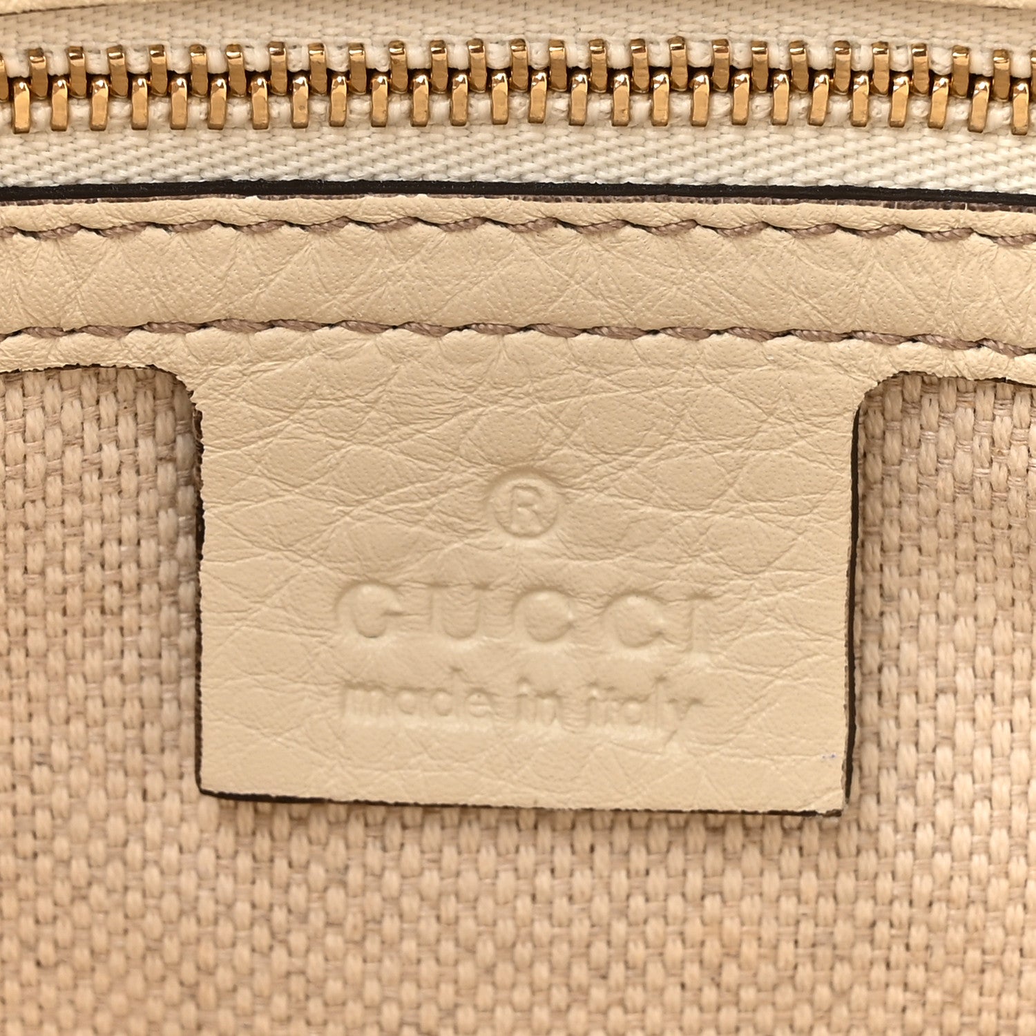 Gucci Pebbled Calfskin Small Soho Top Handle Bag Off White 6 of 15