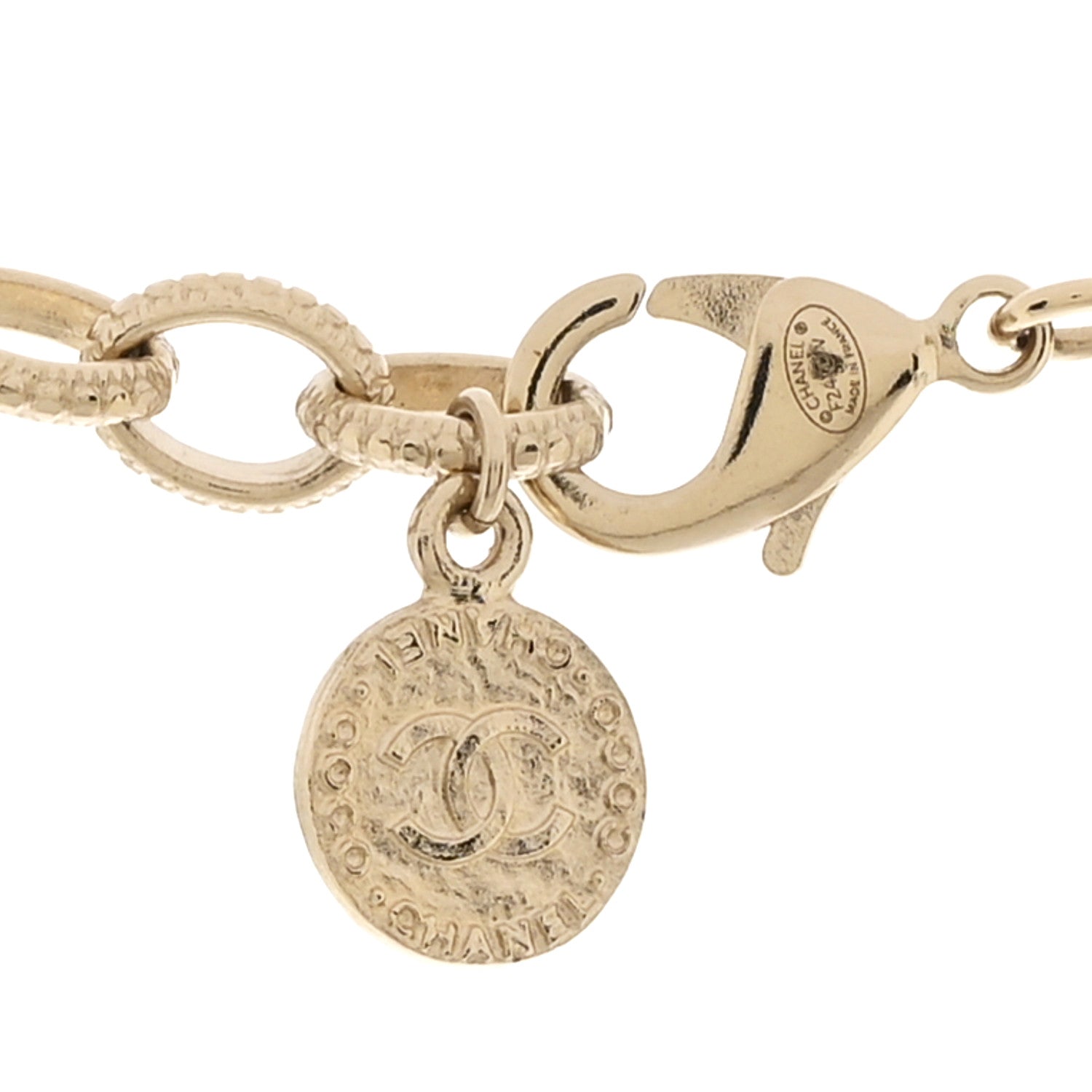 Chanel Pearl CC 100th Anniversary Necklace Light Gold 4 of 5