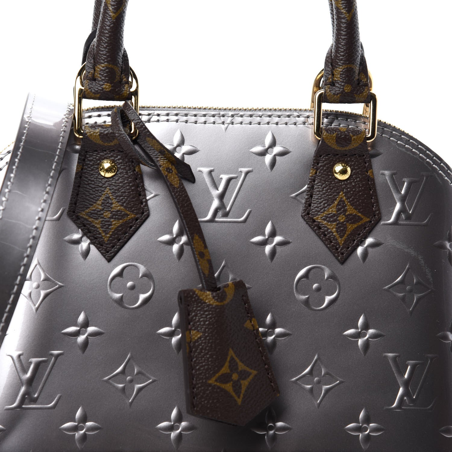 Louis Vuitton Vernis Monogram Alma BB Taupe Metallise 9 of 10