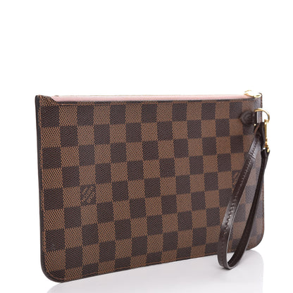 Louis Vuitton Damier Ebene Neverfull MM GM Pochette Rose Ballerine 3 of 8