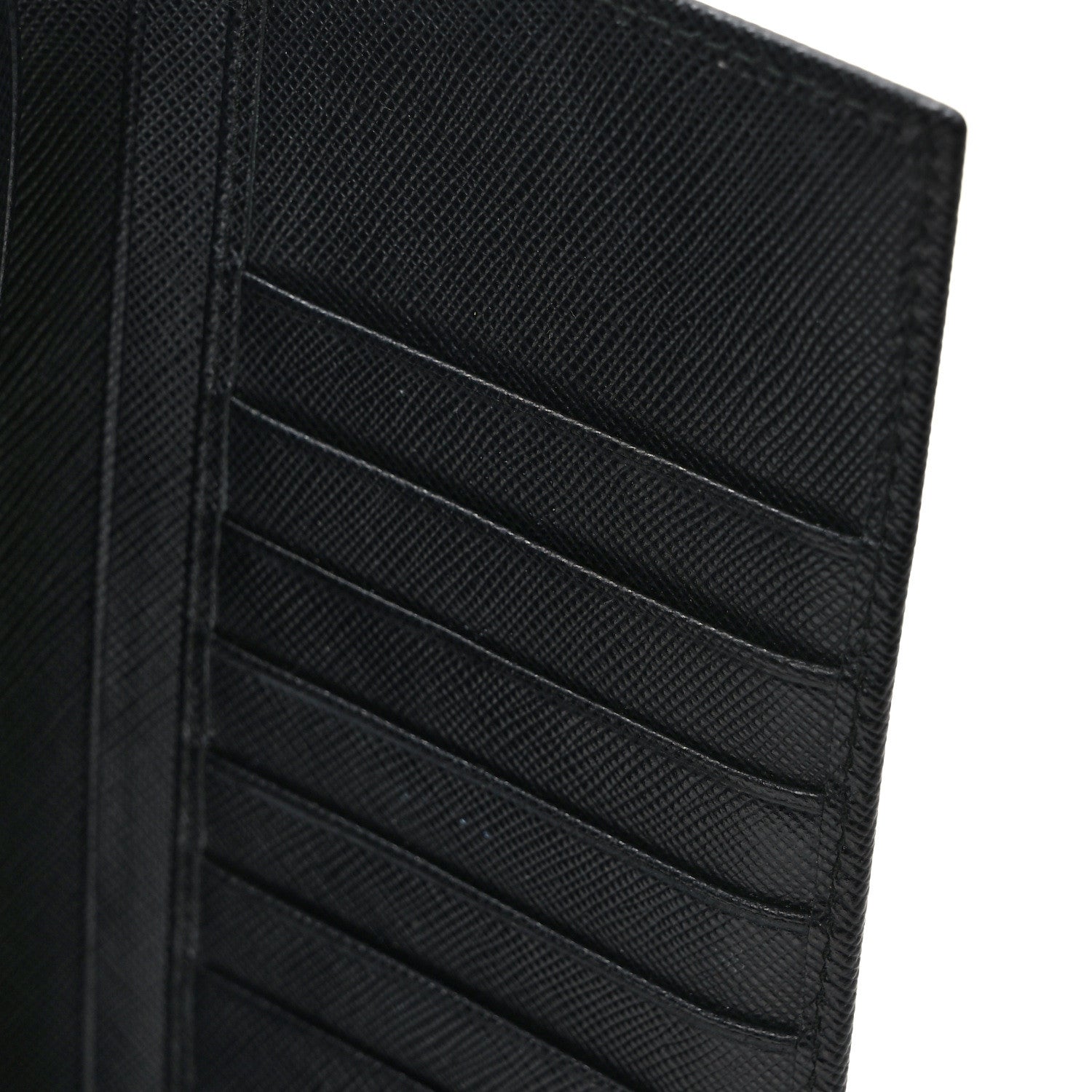 Prada Saffiano Portfolio Wallet Black 7 of 8