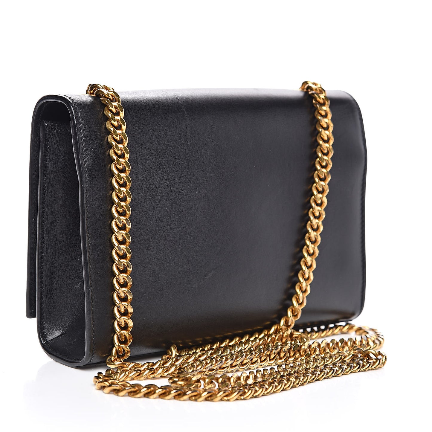 Calfskin Small Classic Monogram Kate Tassel Satchel Black