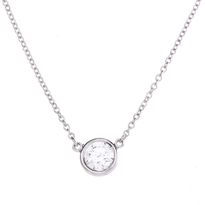 Tiffany Platinum Diamond .43ct Elsa Peretti Diamonds by the Yard Pendant Necklace 4 of 8