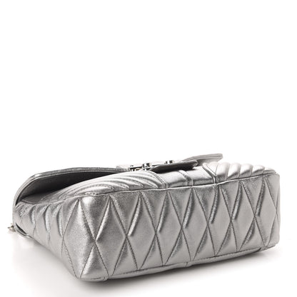 Miu Miu Nappa Matelasse Biker Shoulder Bag Cromo 4 of 10