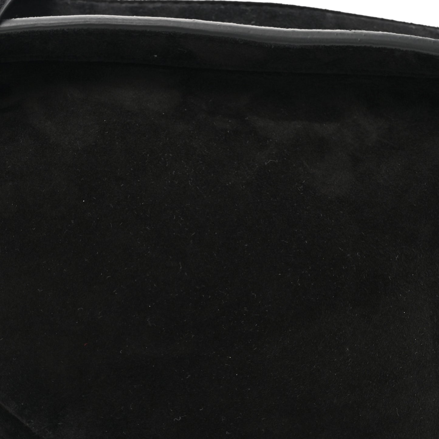 Suede Small Slouchy Banana Bag Black