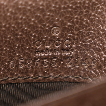 Gucci Monogram Jumbo GG Textured Dollar Calfskin Diana Compact Wallet Camel Ebony New Acero 6 of 11