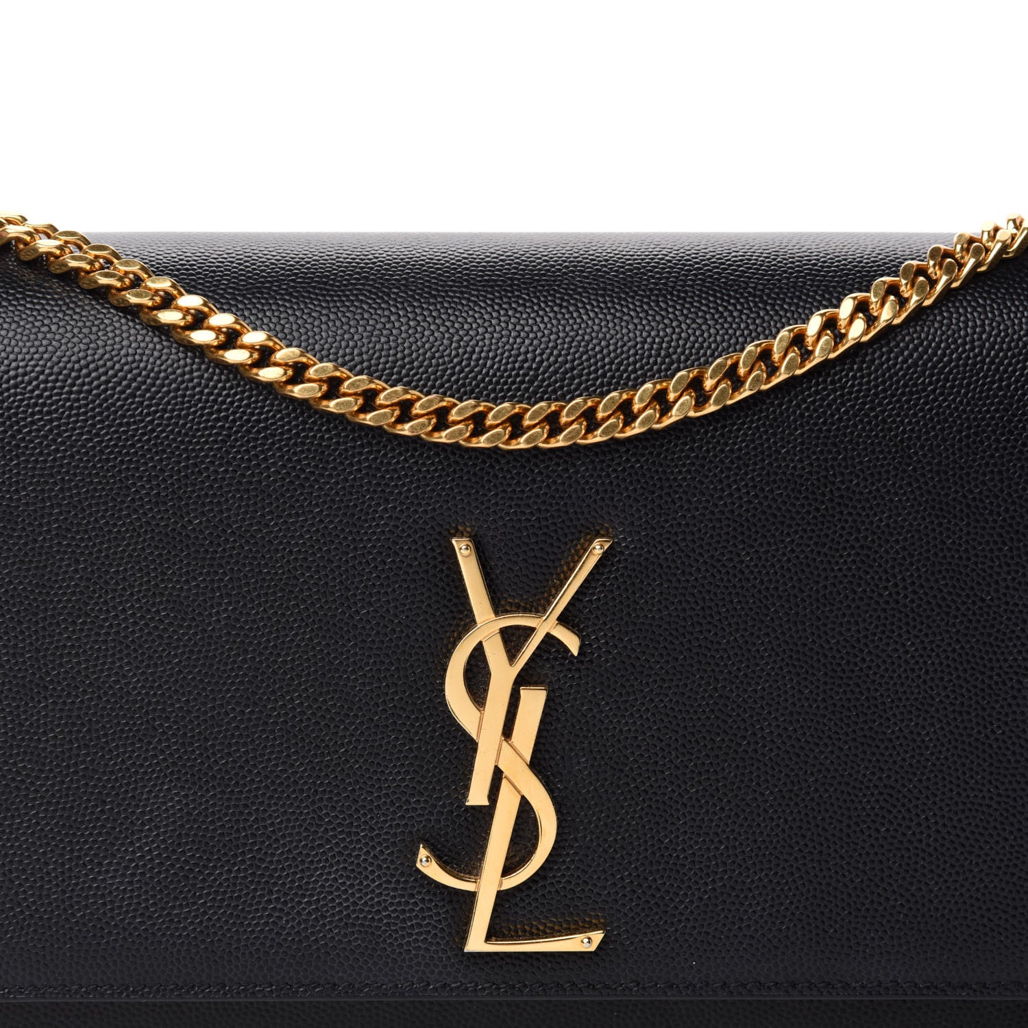 Saint Laurent Grain De Poudre Medium Classic Monogram Kate Satchel Black 11 of 11