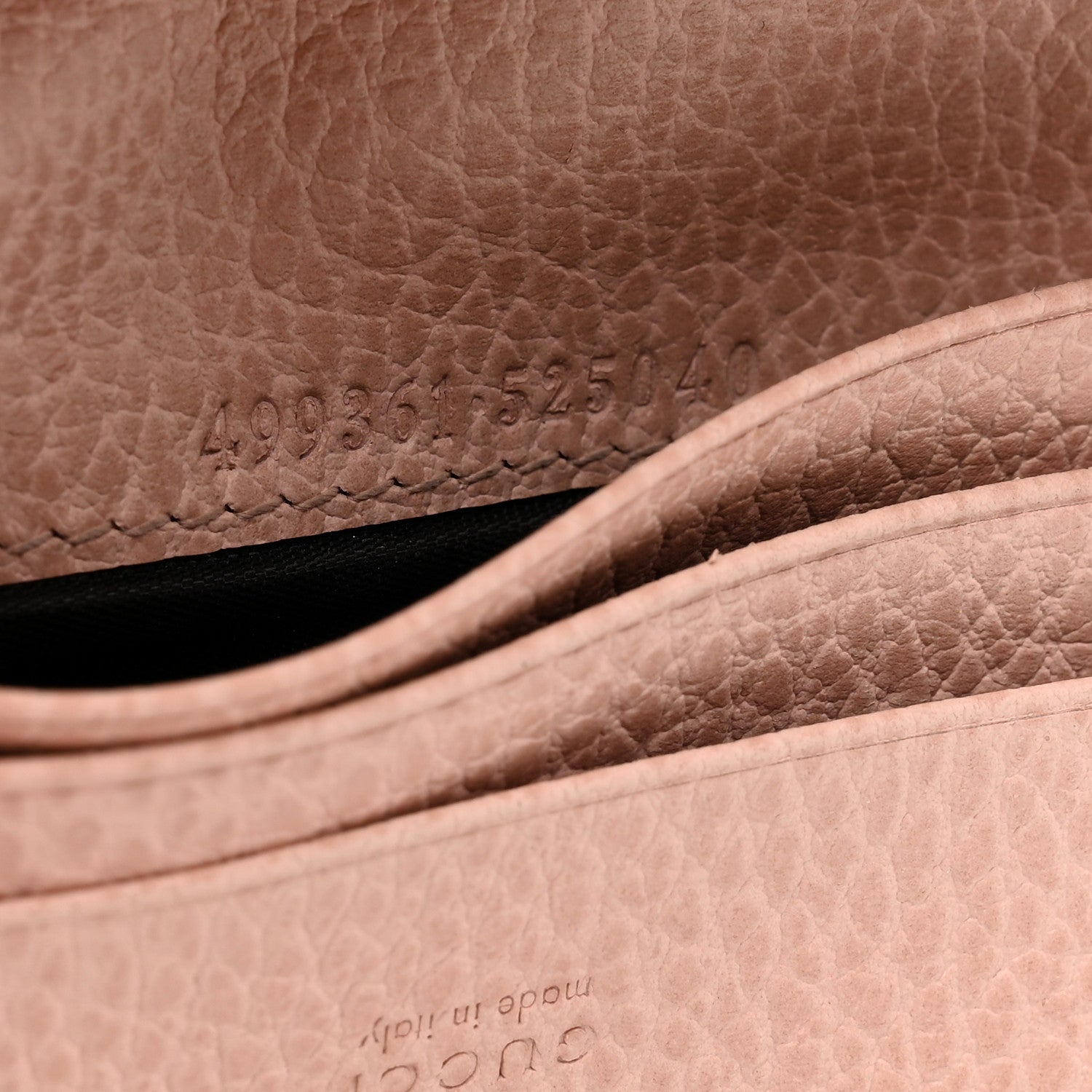 Gucci Pebbled Calfskin Butterfly Card Case Perfect Pink 6 of 7
