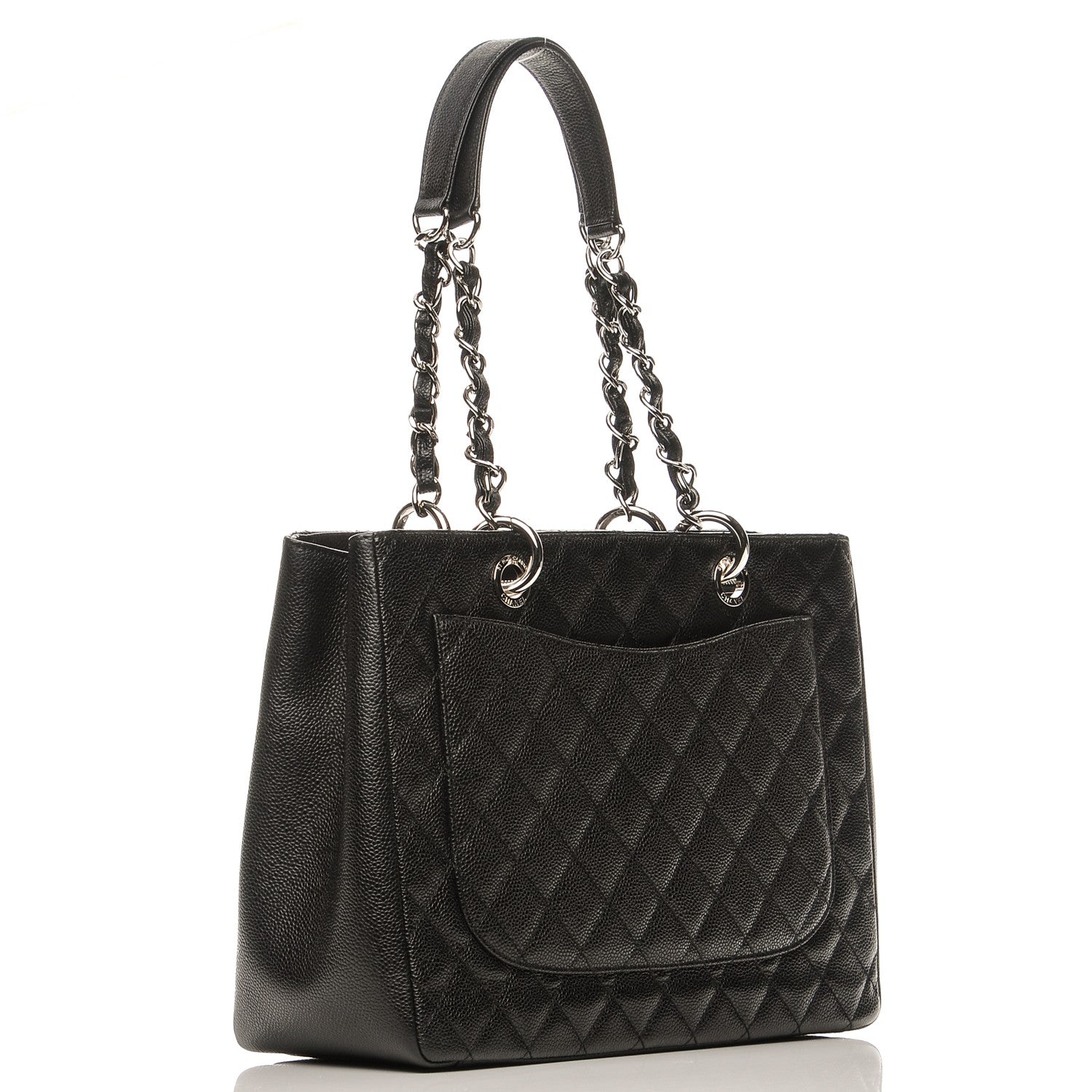 Chanel Caviar Quilted Grand Shopping Tote GST Black 3 of 8