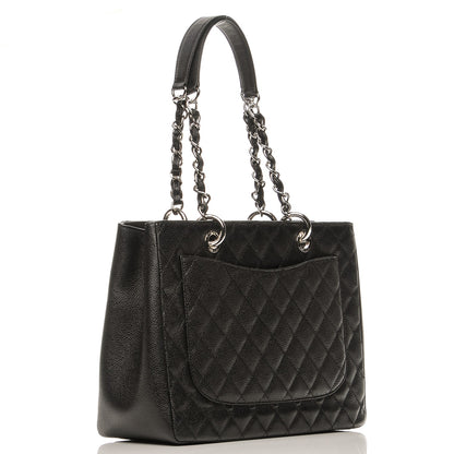 Chanel Caviar Quilted Grand Shopping Tote GST Black 3 of 8