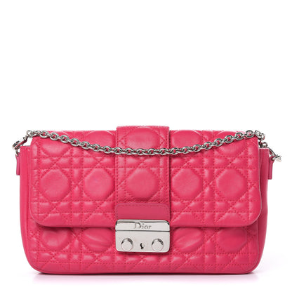 Christian Dior Lambskin Cannage New Lock Pouch Fuchsia 1 of 14