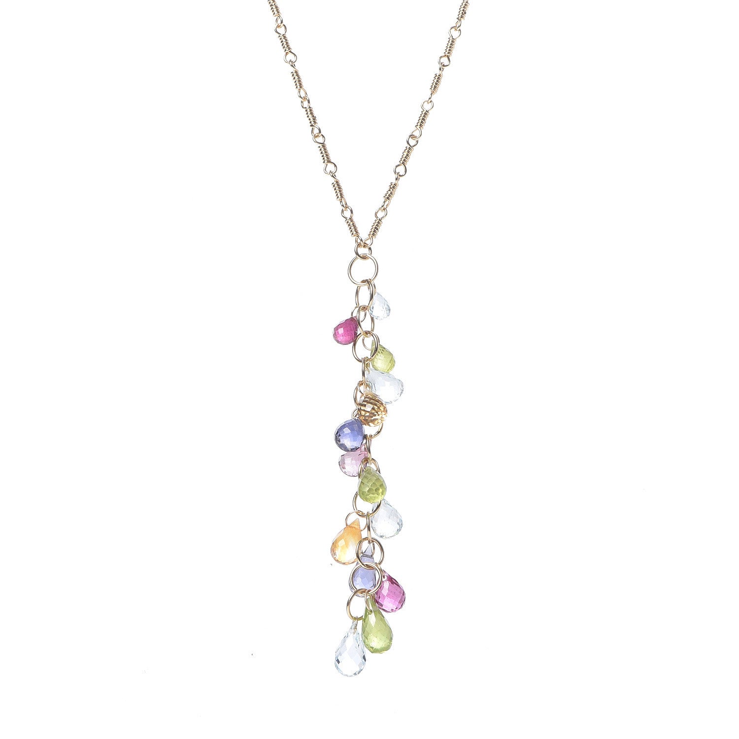 Tiffany 18K Yellow Gold Rainbow Drops Necklace 4 of 6