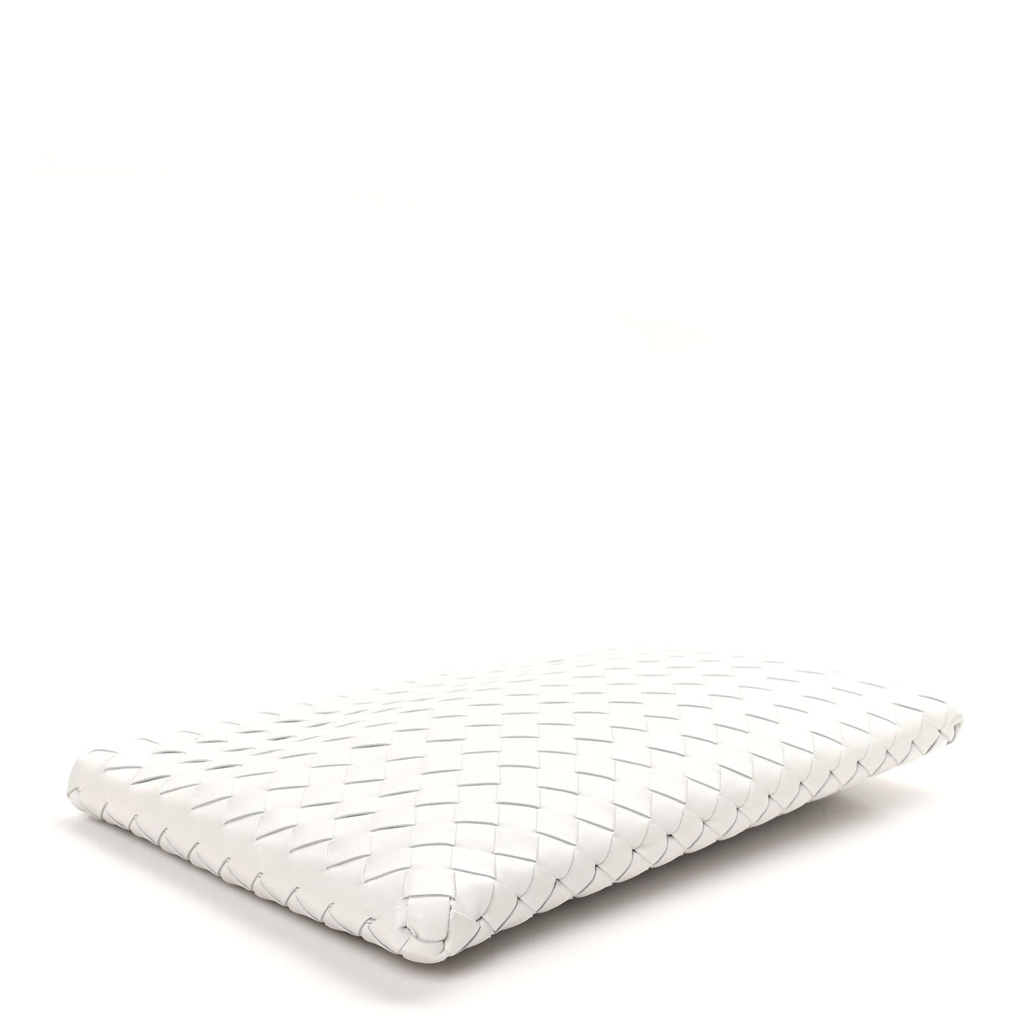 Nappa Intrecciato Large Zip Pouch Chalk