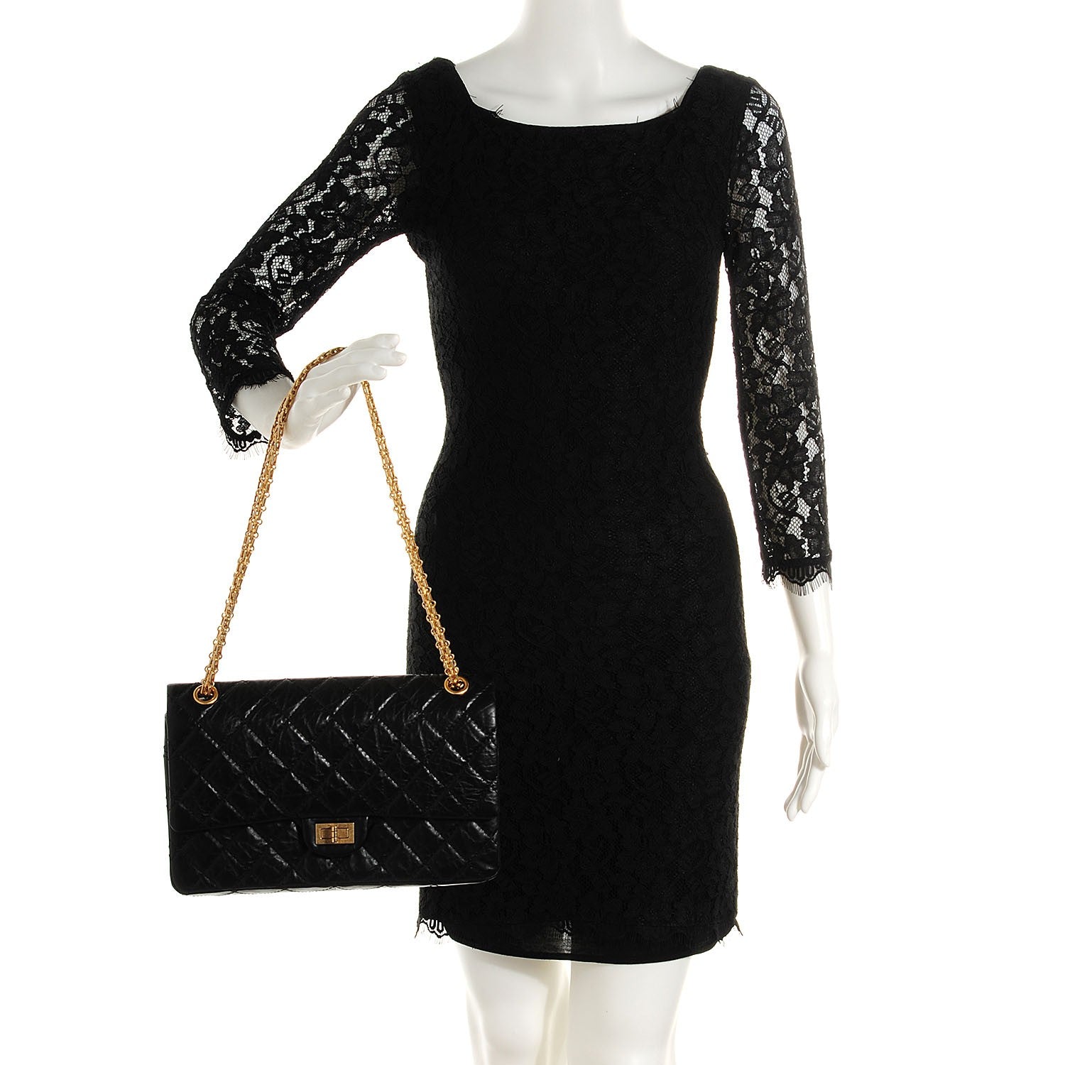 Chanel Aged Calfskin Quilted 2.55 Reissue 226 Flap Black 2 of 9
