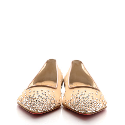 Christian Louboutin Crystal Strass Follies Flats 37.5 Silver 2 of 8