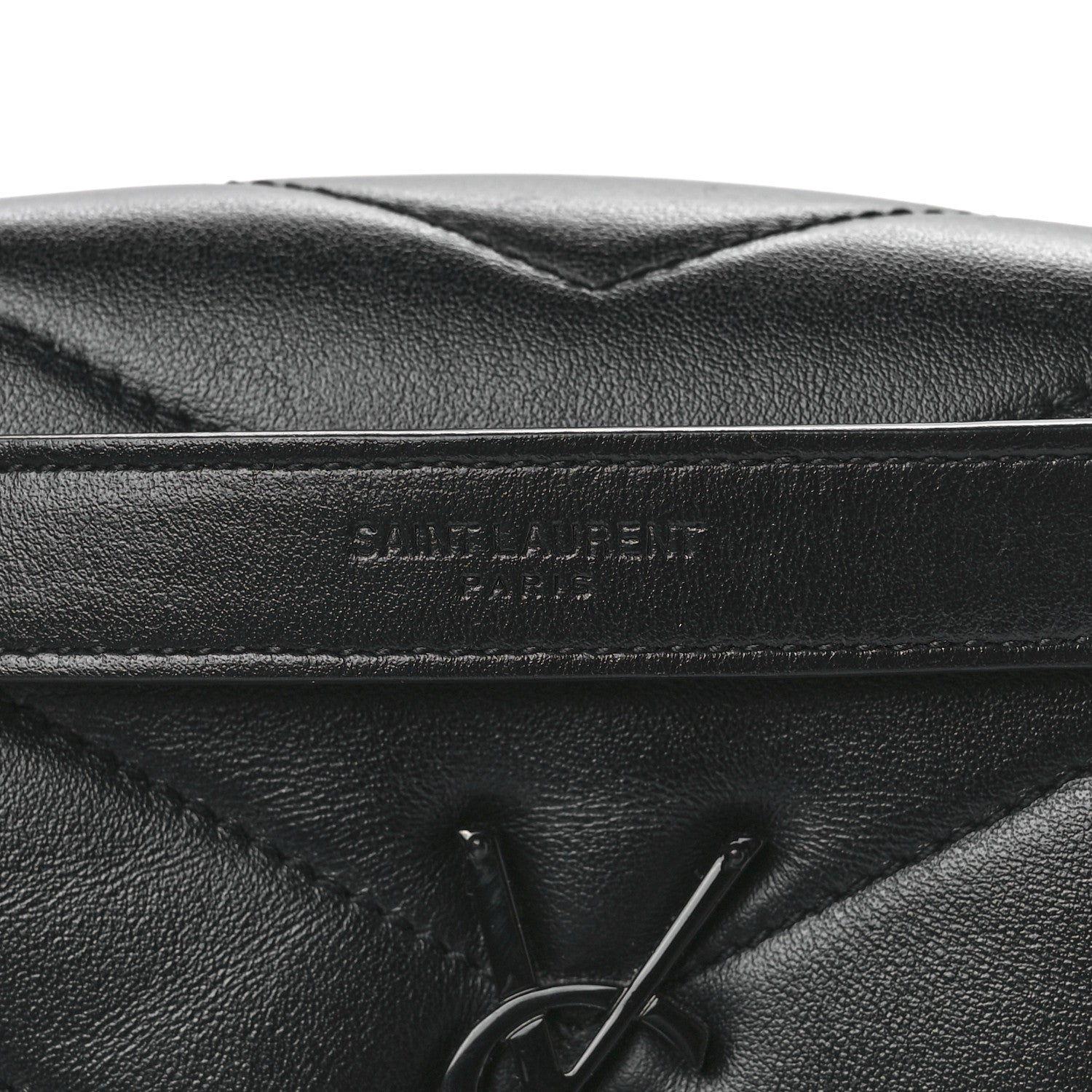 Saint Laurent Calfskin Y Quilted Monogram Monochrome Small Loulou Chain Satchel Black 8 of 15