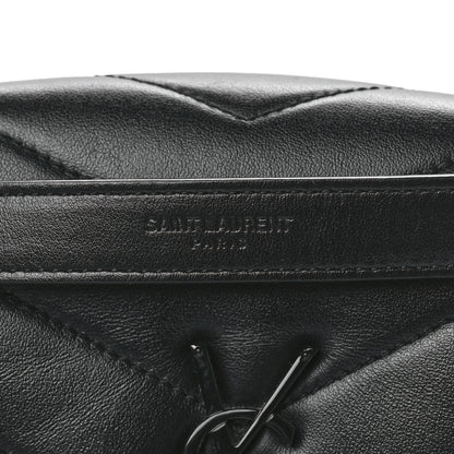 Saint Laurent Calfskin Y Quilted Monogram Monochrome Small Loulou Chain Satchel Black 8 of 15
