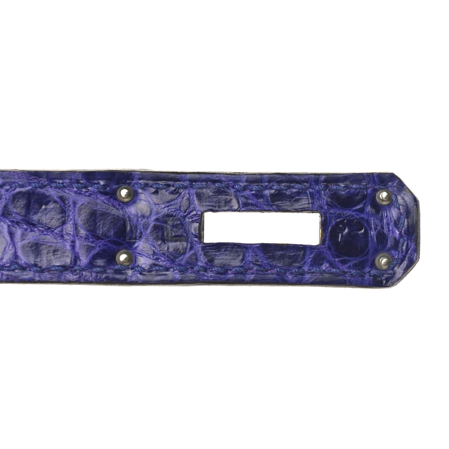 Shiny Porosus Crocodile Birkin 40 Bleu Electrique
