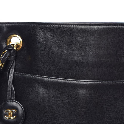Chanel Lambskin Shopping Tote Black 9 of 14