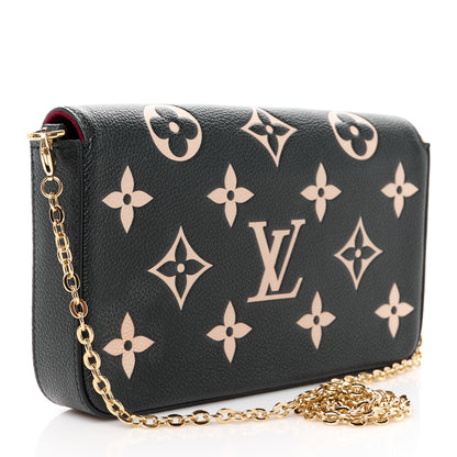 Louis Vuitton Empreinte Monogram Giant Felicie Pochette Black Beige 4 of 12