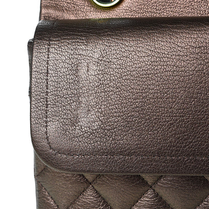 Chanel Iridescent Goatskin Quilted Medium Double Flap Bronze 8 of 8