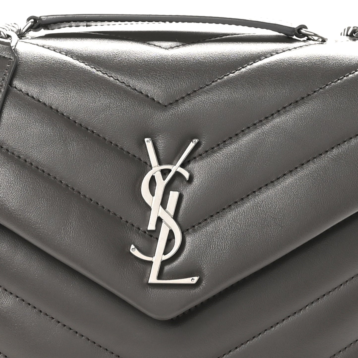 Calfskin Y Quilted Monogram Small Loulou Chain Satchel Earth