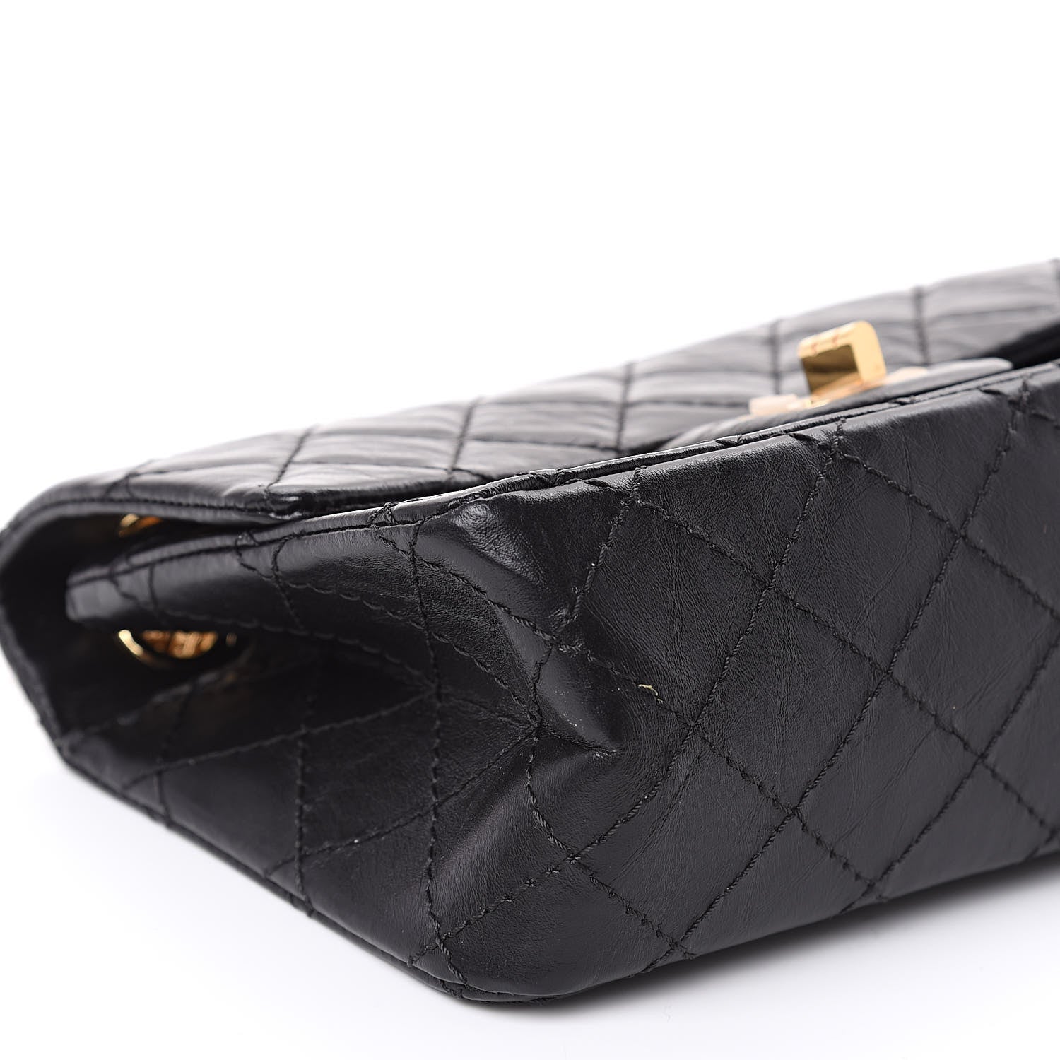 Chanel Aged Calfskin Quilted 2.55 Reissue Mini Flap Black 8 of 12