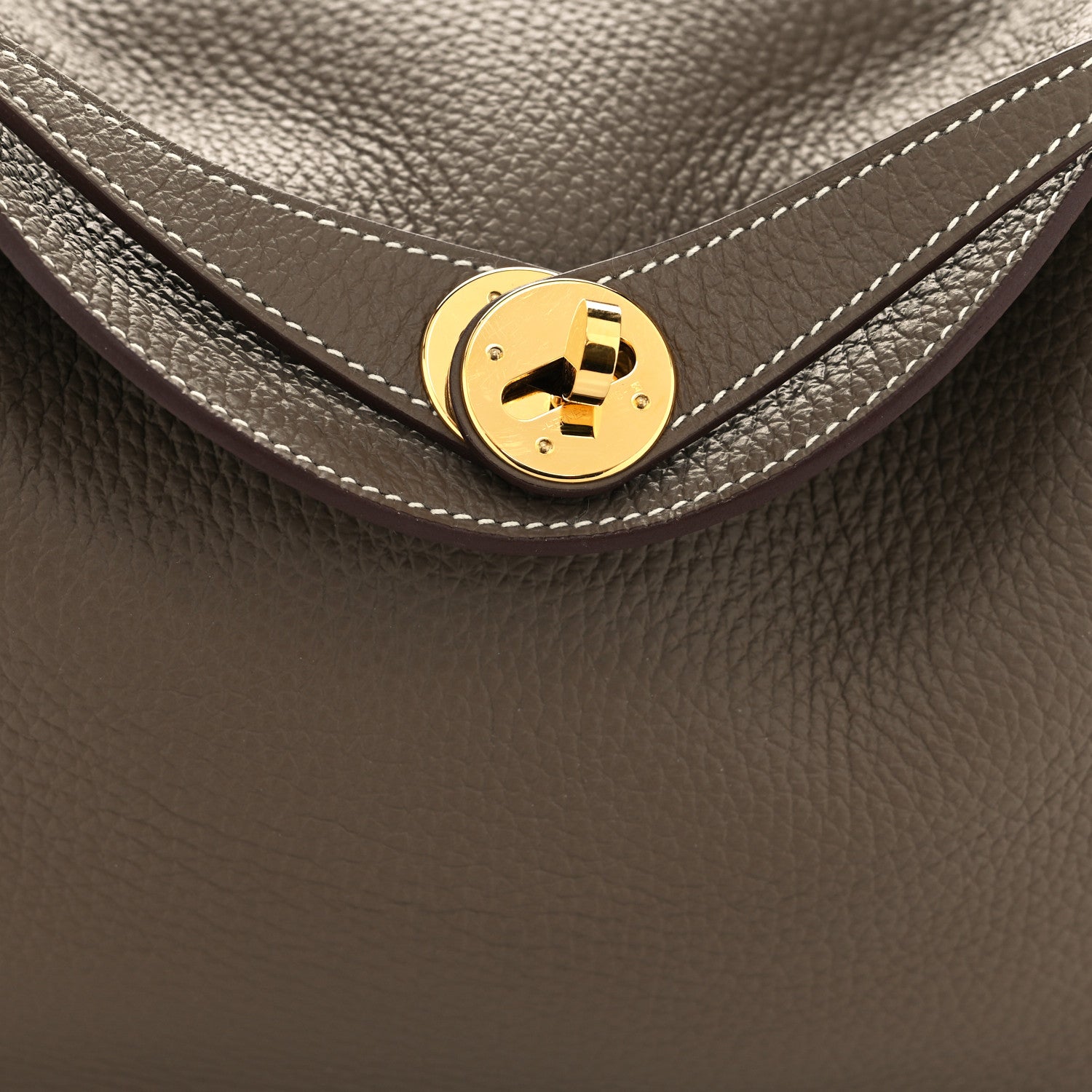 Hermes Taurillon Clemence Lindy 26 Etoupe 8 of 13