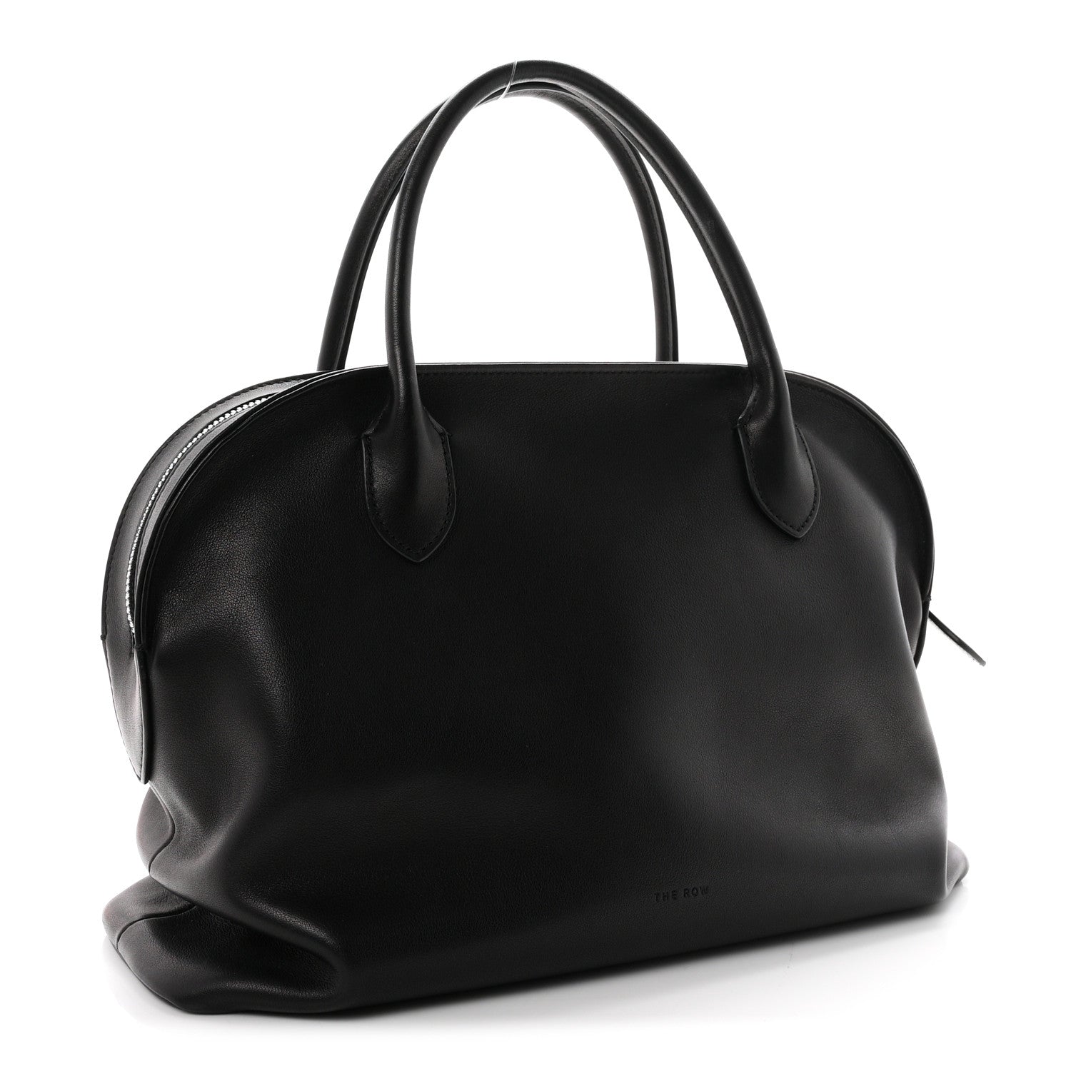 The Row Polished Saddle Calfskin Agnes 12 Black 3 of 9