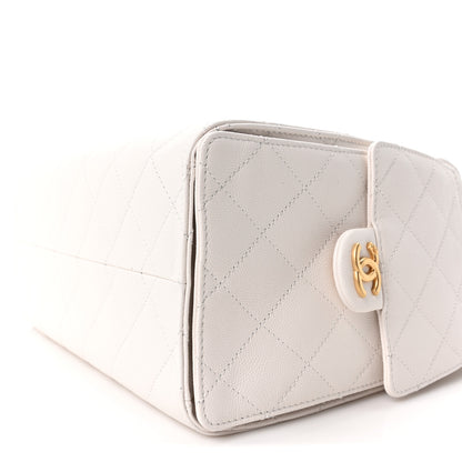 Chanel Caviar Quilted Small Chanel 25 Handbag White 10 of 11