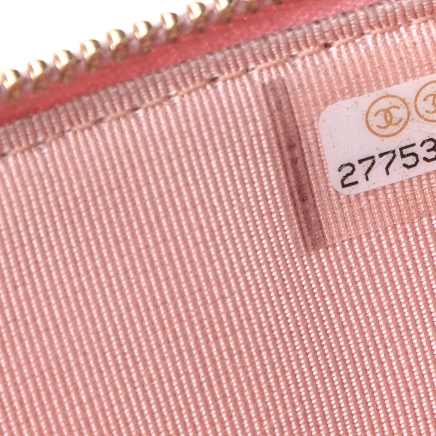Iridescent Caviar Quilted Classic iPhone Pouch Rose Pink