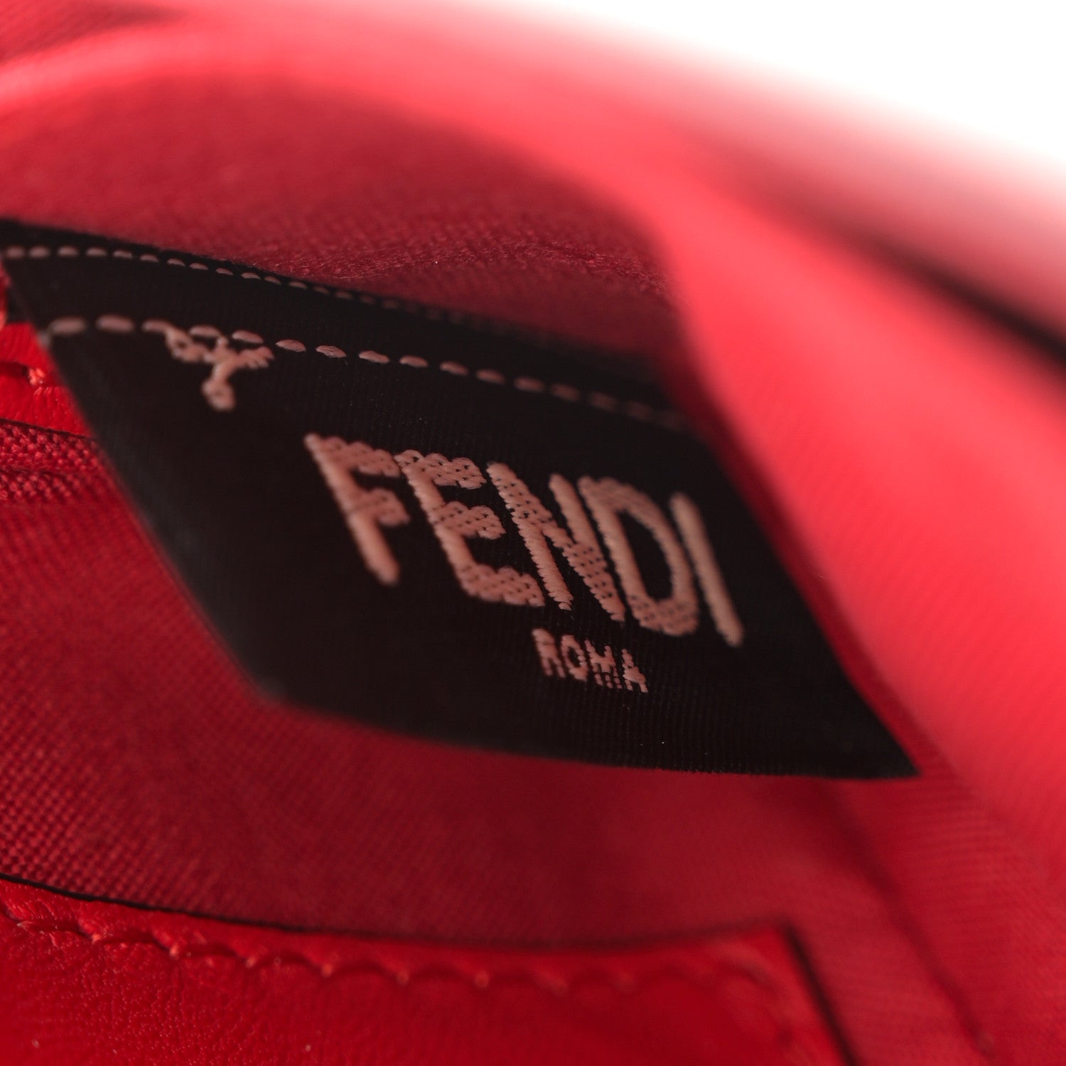 Fendi Shiny Nappa Micro Baguette Rosso 6 of 12