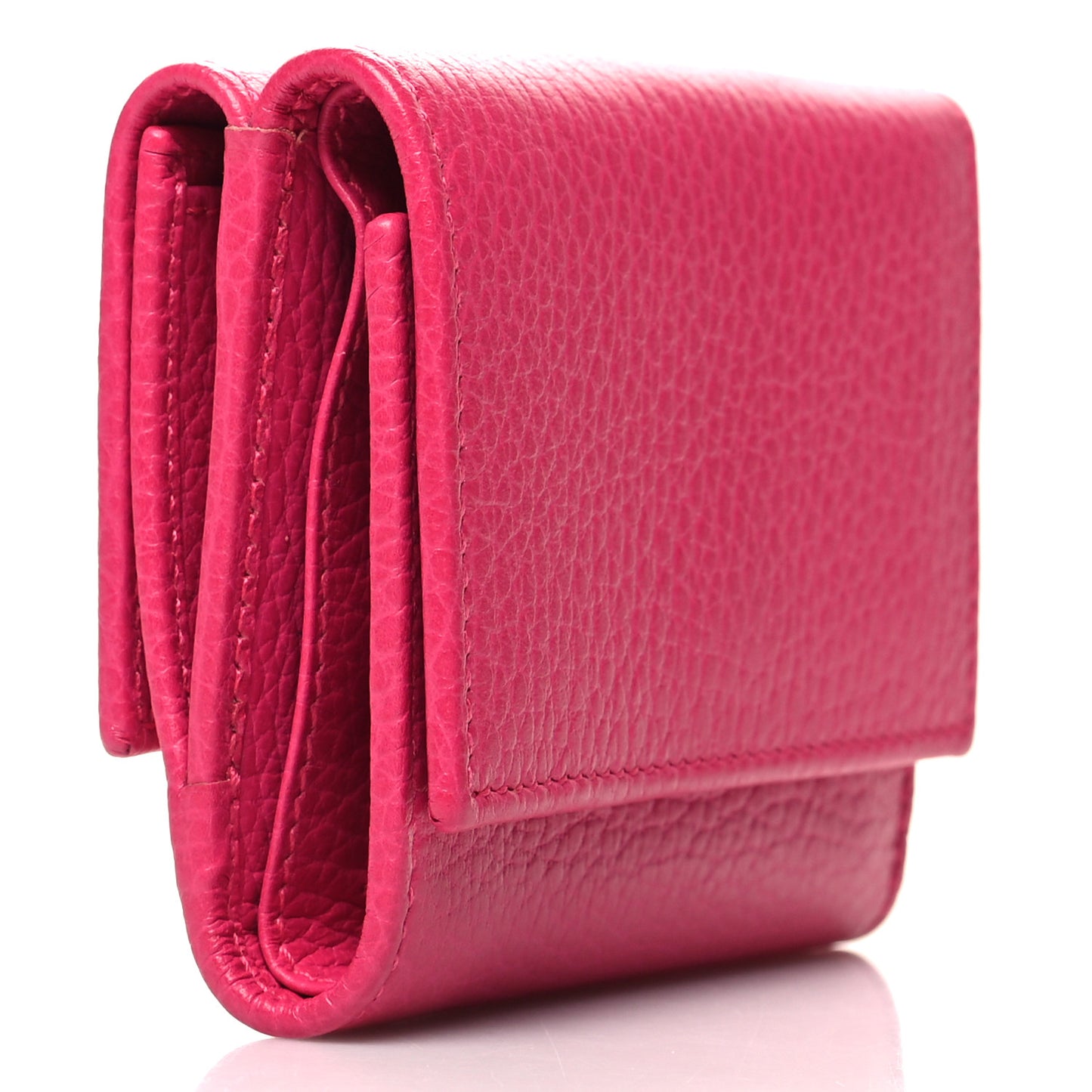 Dollar Calfskin GG Marmont Compact Wallet Box Pink