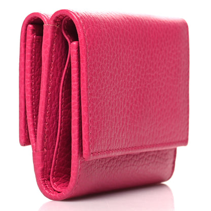 Gucci Dollar Calfskin GG Marmont Compact Wallet Box Pink 3 of 9