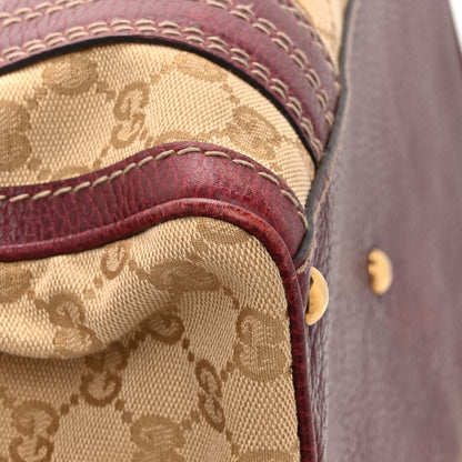 Gucci Monogram Medium Aviatrix Boston Ebony Bordeaux 13 of 15
