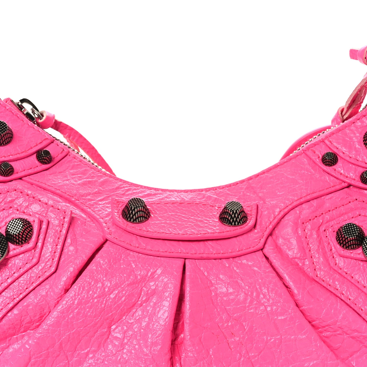 Balenciaga Agneau Arena Le Cagole Shoulder Bag XS Hot Pink 8 of 11