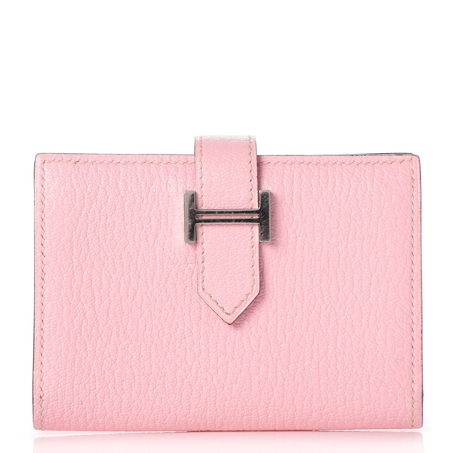 Hermes Chevre Mysore Mini Bearn Wallet Rose Sakura 1 of 8