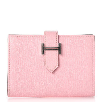 Hermes Chevre Mysore Mini Bearn Wallet Rose Sakura 1 of 8